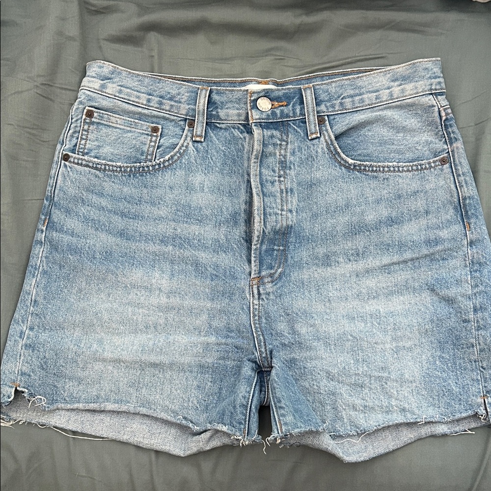 Denim Forum Light Blue Jean Shorts